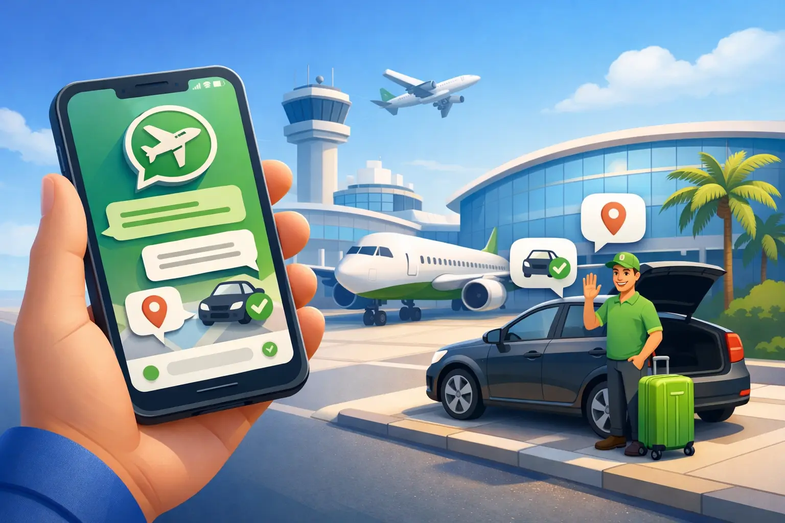 Arrange WhatsApp Airport Pickup the Easy Way